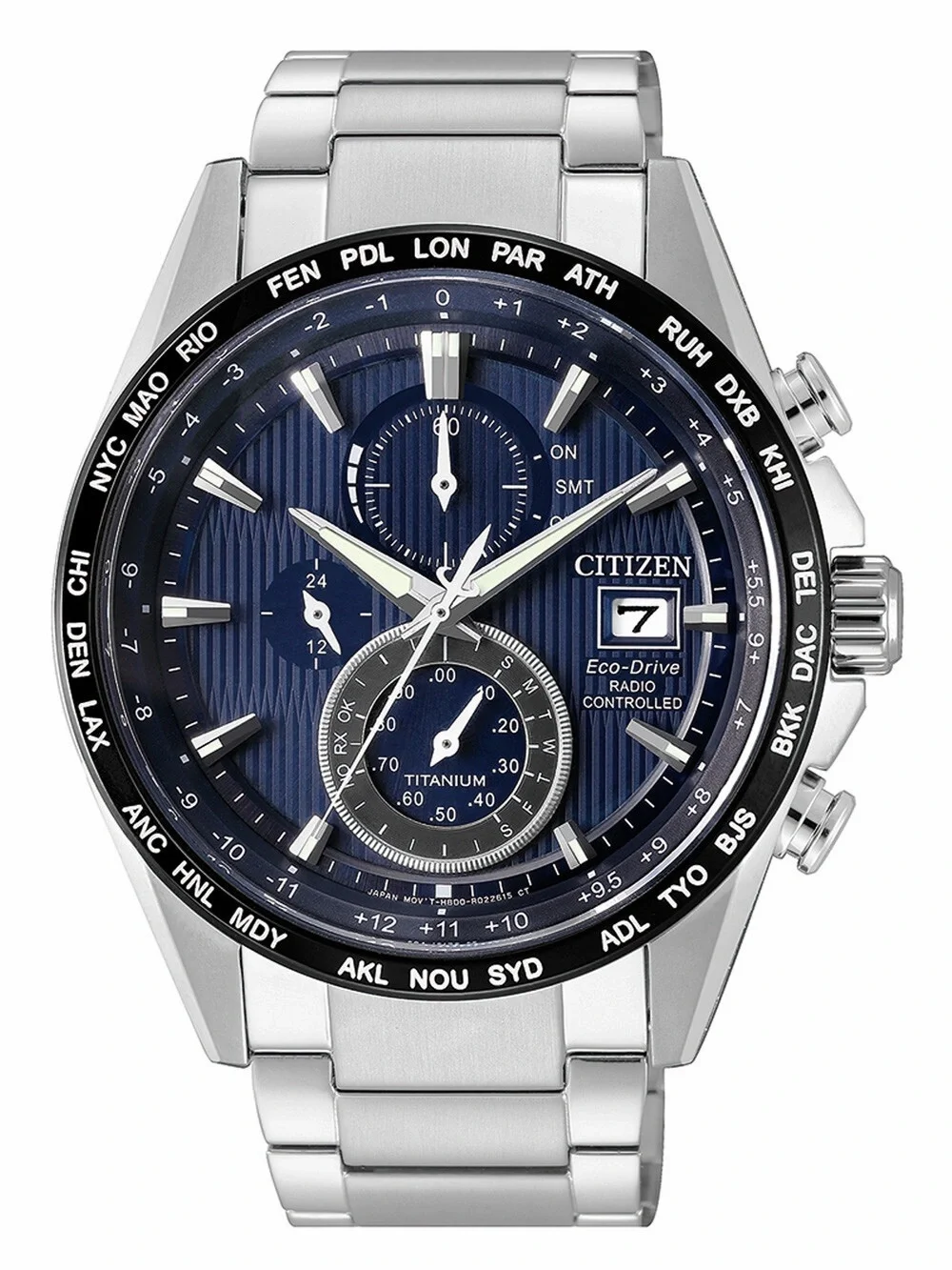 Citizen Eco-Drive Radio Controlled Chronograph Titanium Men's Watch AT8154-82L